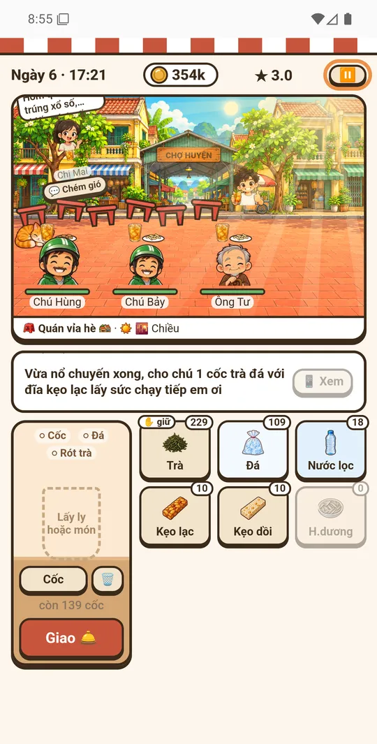 Khách ngồi chém gió ở quán vỉa hè